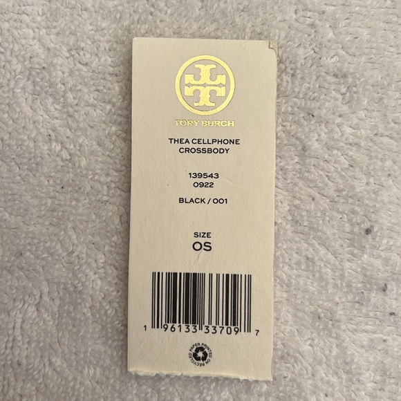 Tory Burch - Thea Black Pebble Leather Cell Phone Crossbody Bag - Picture 5 of 5